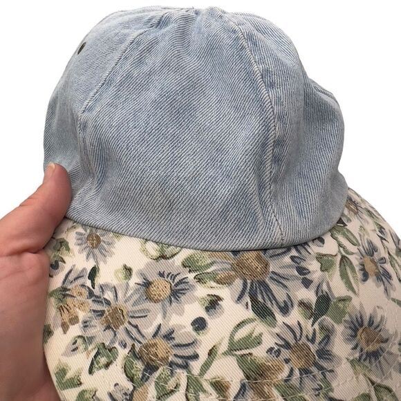 90s scrunchie hat! Floral denim hat scrunchie is attached - Picture 7 of 16
